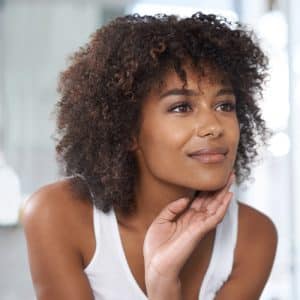 A Close Up Of A Woman