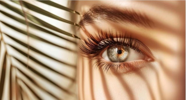 a close up of a persons face